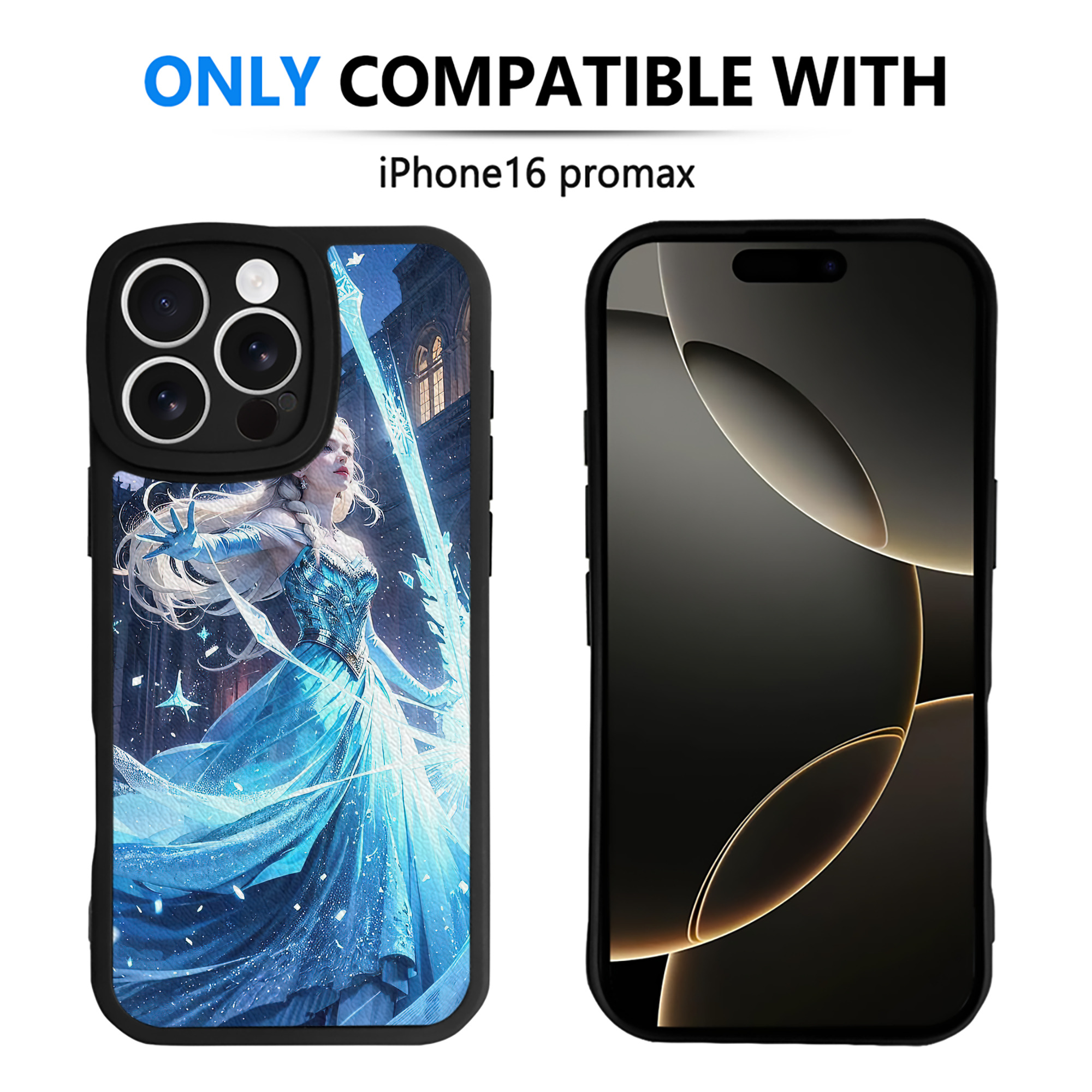 （画像用） アナと雪の女王 アンナ エルサ Frozen Anna Elsa 【iPhone 16シリーズ対応】シリコンスマホケース（レザー調） 材質：シリコン